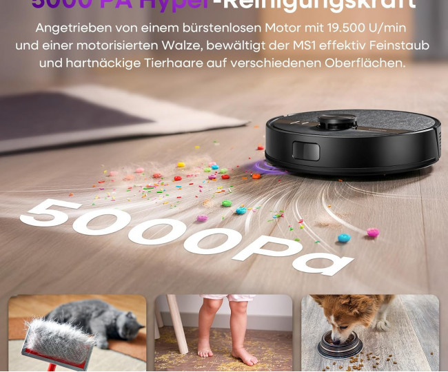 Робот-пилосос MONSGA 5000 з функцією вологого прибирання